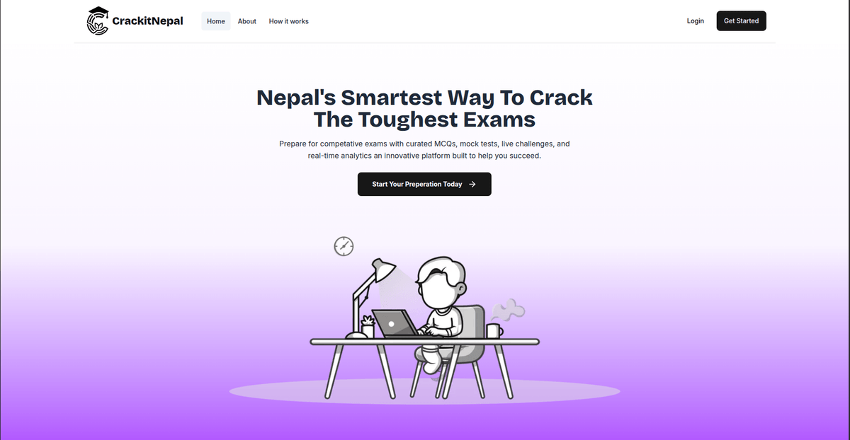 CrackItNepal – Entrance exam prep platform by Ujjwal Bhandari