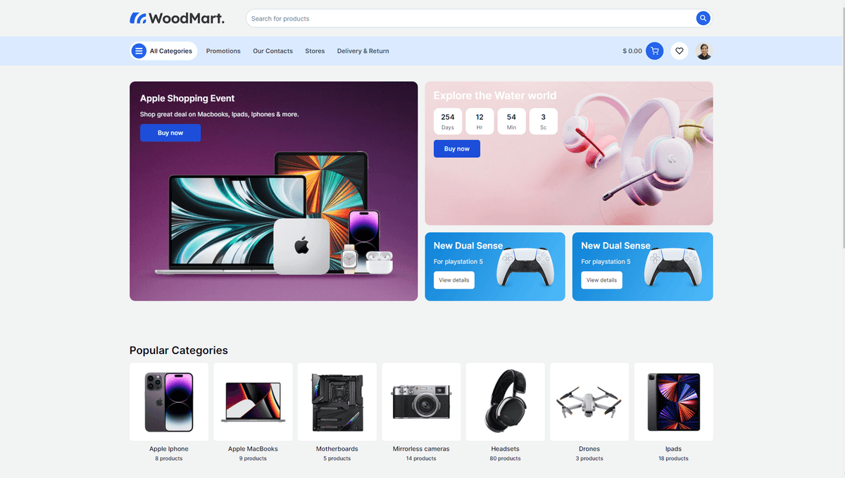 Ujjwal Bhandari, project Woodmart Ecommerce Webapp OnlineStore website created by ujjwal bhandari